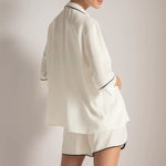 Piped PJ Set - Shorts - EVAMAIA