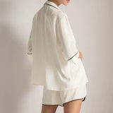 Piped PJ Set - Shorts - EVAMAIA
