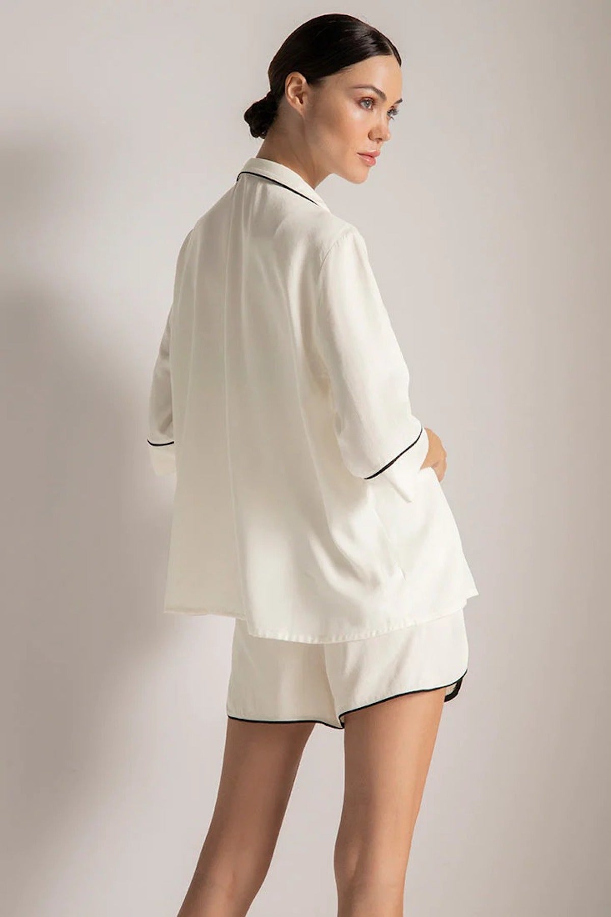 Piped PJ Set - Shorts - EVAMAIA