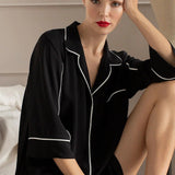 Piped PJ Set - Shorts - EVAMAIA