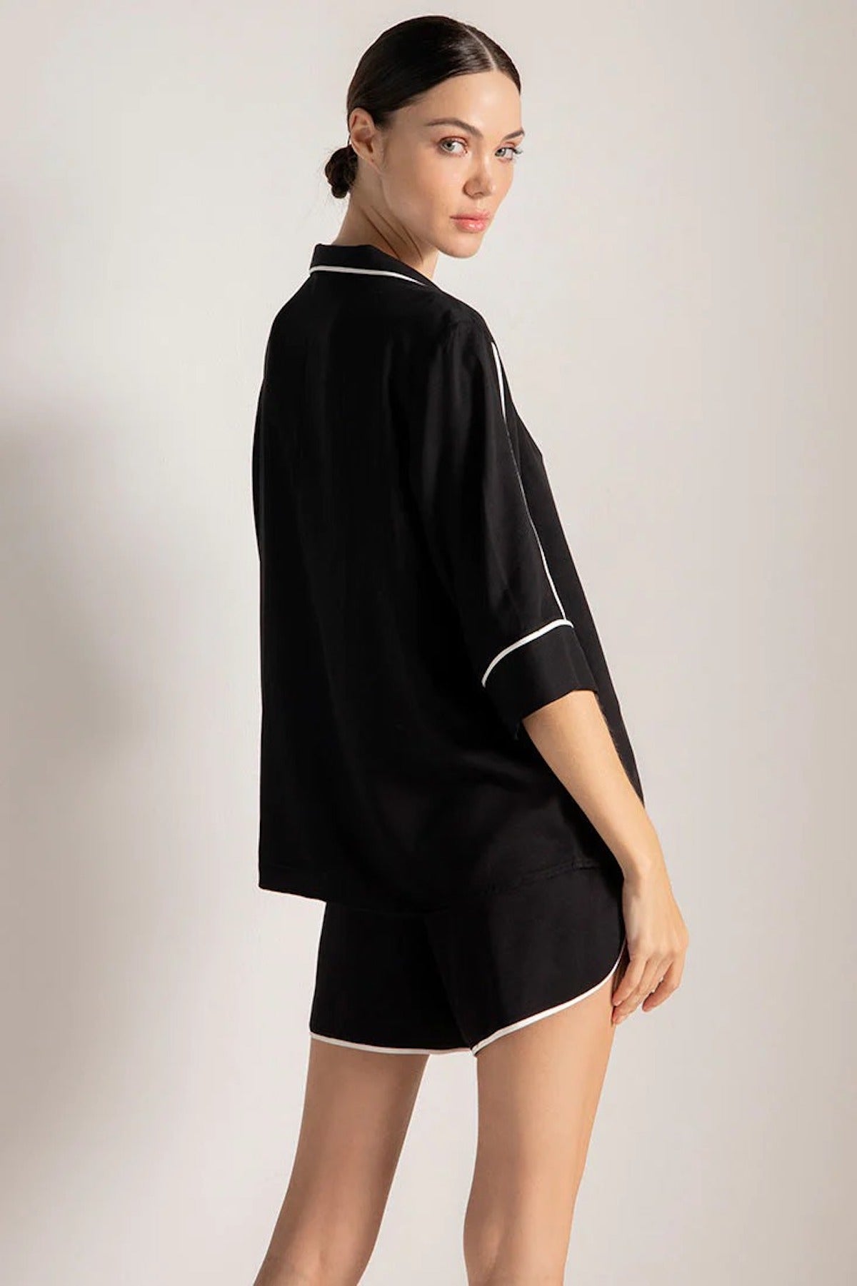 Piped PJ Set - Shorts - EVAMAIA