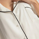 Piped PJ Set - Shorts - EVAMAIA