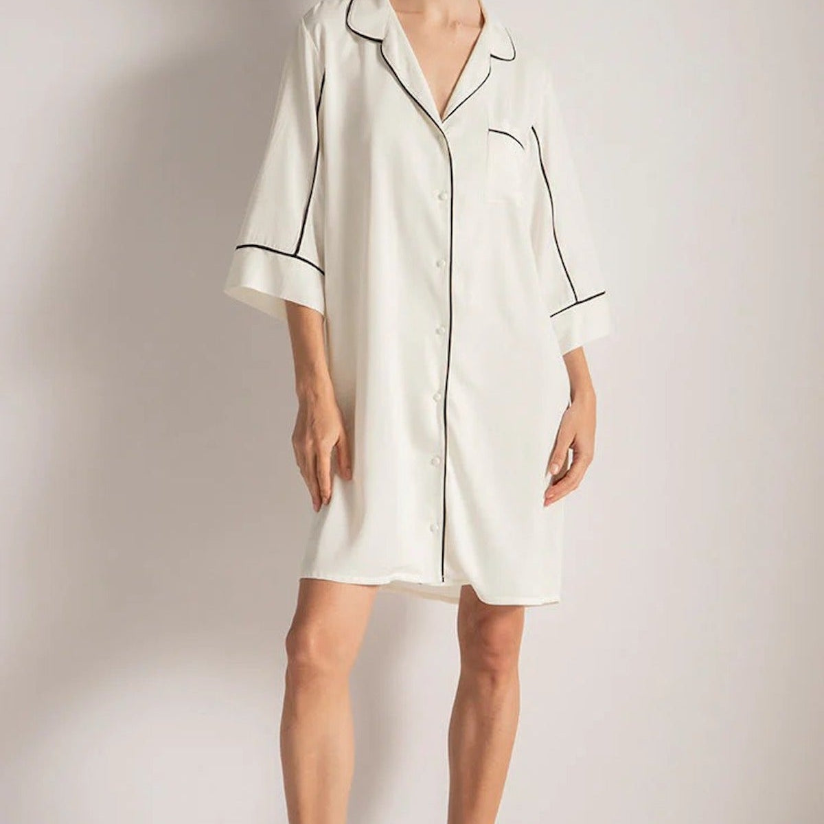 Piped PJ Shirt - EVAMAIA