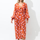 Polka Dot Chiffon Kimono - One Size - EVAMAIA