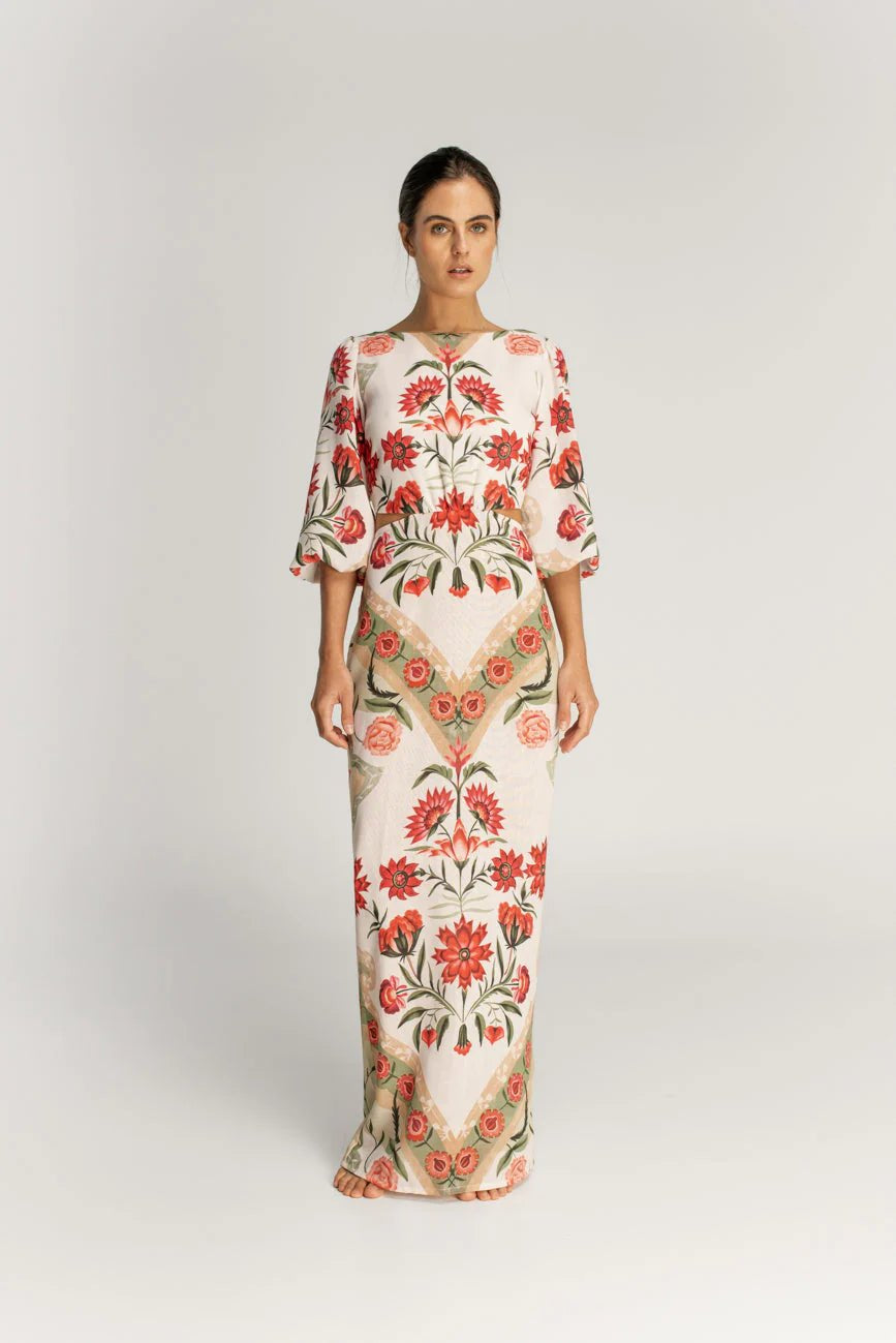 Renata Linen Maxi Dress - EVAMAIA