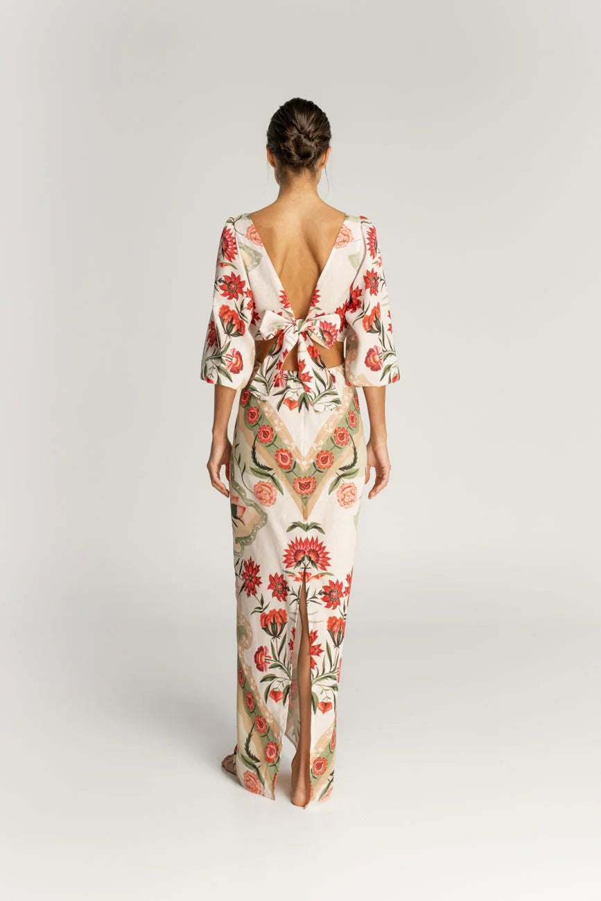 Renata Linen Maxi Dress - EVAMAIA