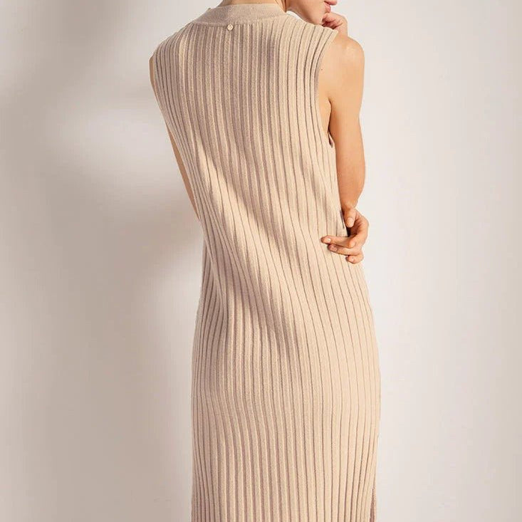 Ribbed Knit Dress - EVAMAIA