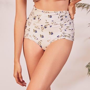 Rosal Bikini Bottom with Ruched Sides - EVAMAIA