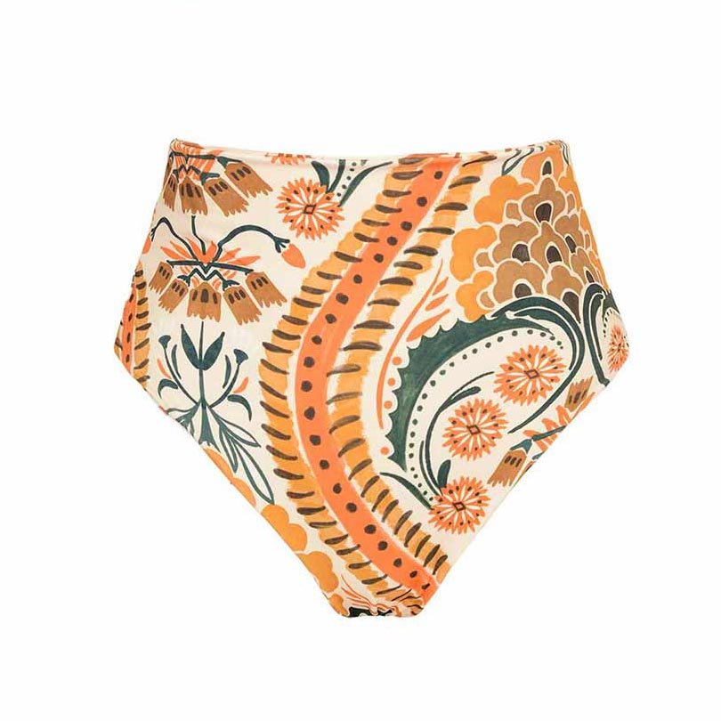 Rose Tumaco High Waist Bikini Bottom - EVAMAIA