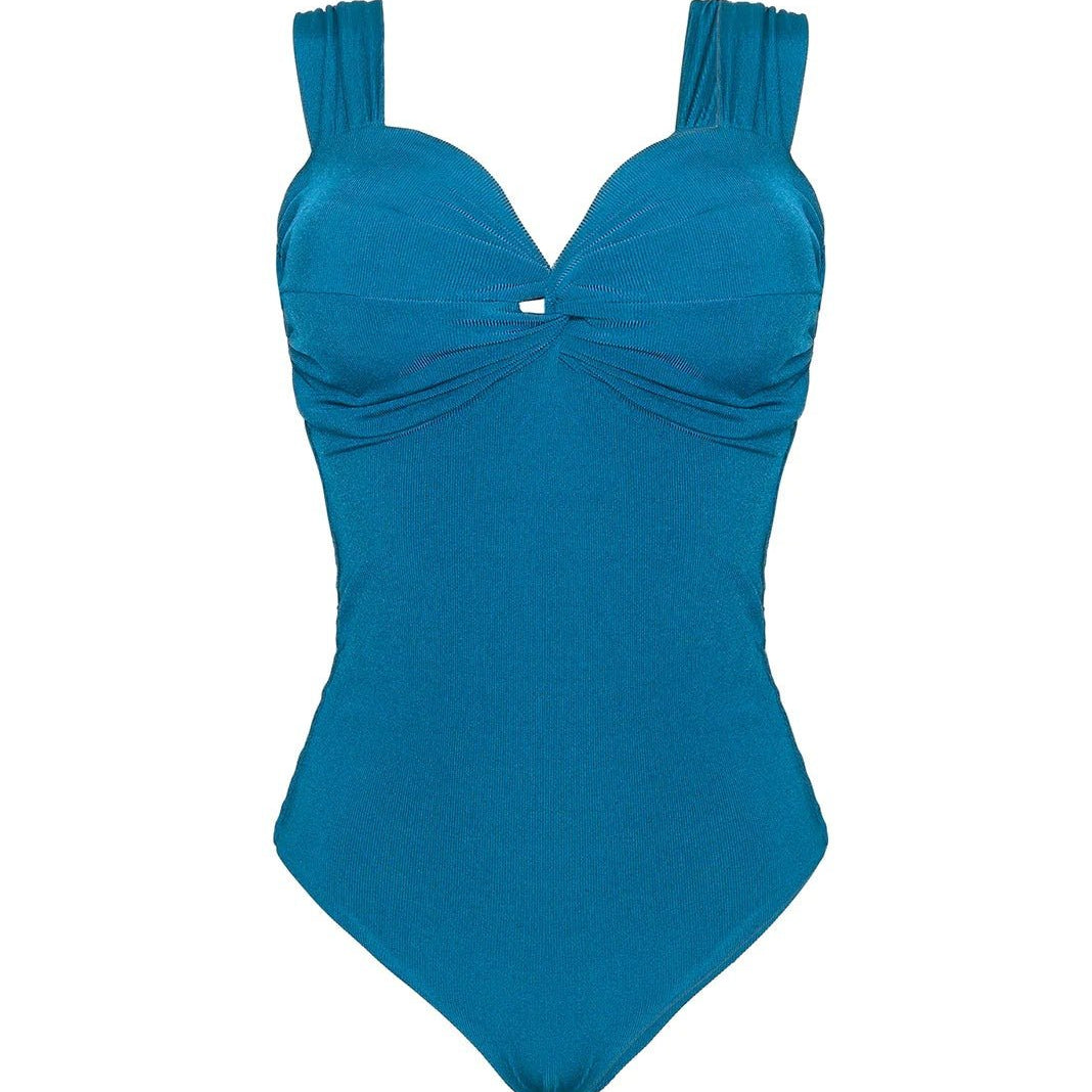Sasha Aqua One Piece Swimsuit - EVAMAIA