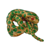 Green "Serpiente" Snake Ring on white background