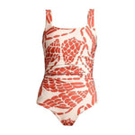 Sole One Piece Swimsuit in Orange Mare - EVAMAIA