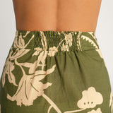Stella Emerald Skirt with Slit Detail - EVAMAIA