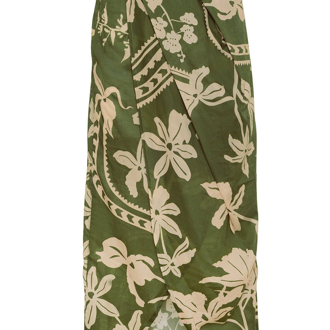 Stella Emerald Skirt with Slit Detail - EVAMAIA
