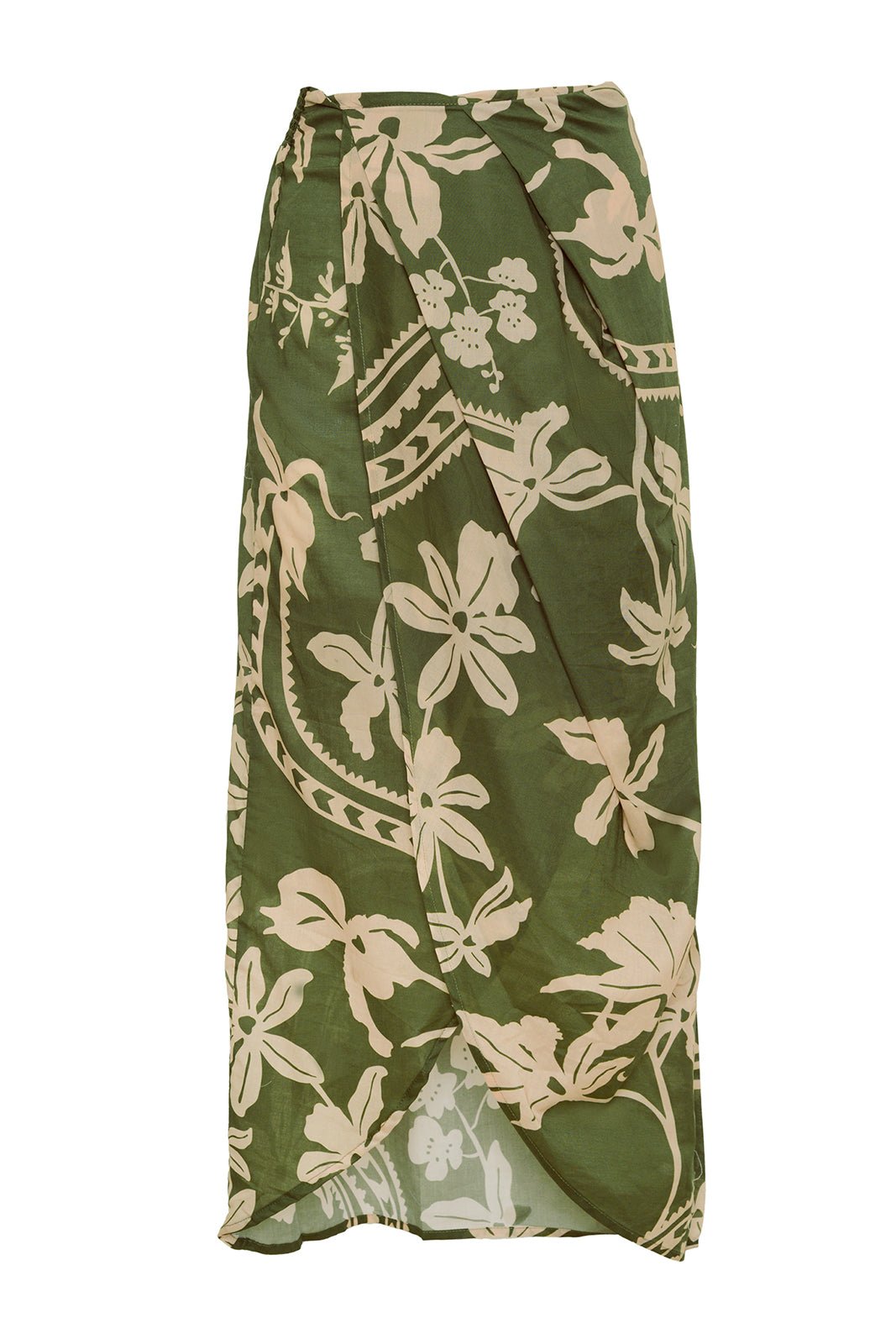 Stella Emerald Skirt with Slit Detail - EVAMAIA