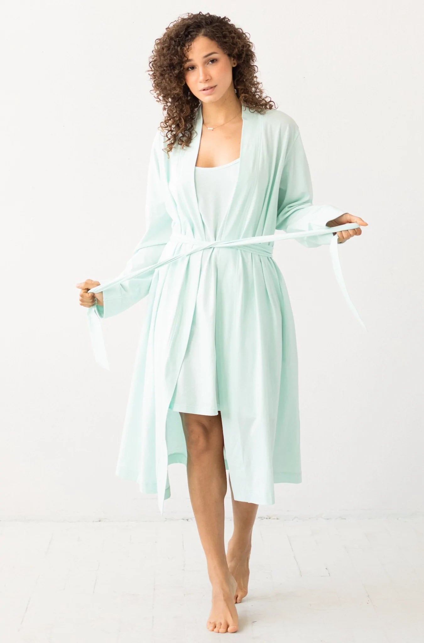 Travel Robe in Pima Cotton - EVAMAIA