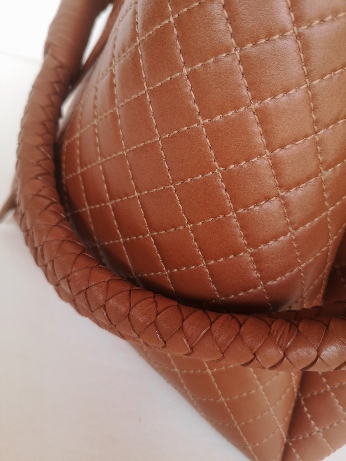 Tulip Bucket Bag in Brown - EVAMAIA