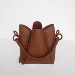 Tulip Bucket Bag in Brown - EVAMAIA