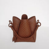 Tulip Bucket Bag in Brown - EVAMAIA