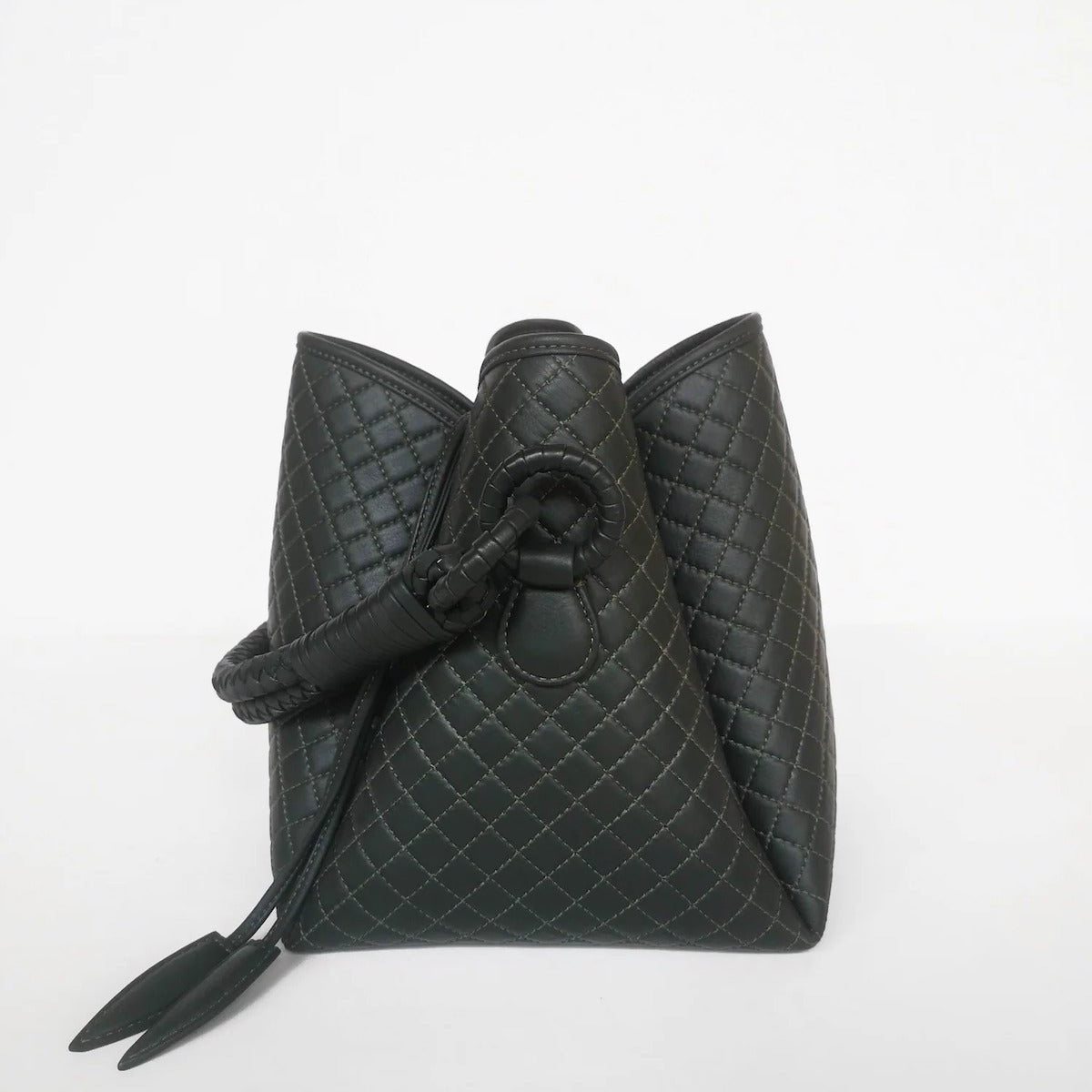 Tulip Bucket Bag in Green - EVAMAIA