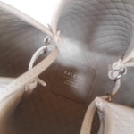 Tulip Bucket Bag in Off White & Brandy - EVAMAIA