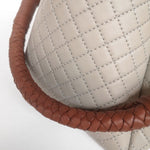 Tulip Bucket Bag in Off White & Brandy - EVAMAIA