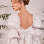 White Calendula Mini Dress - EVAMAIA