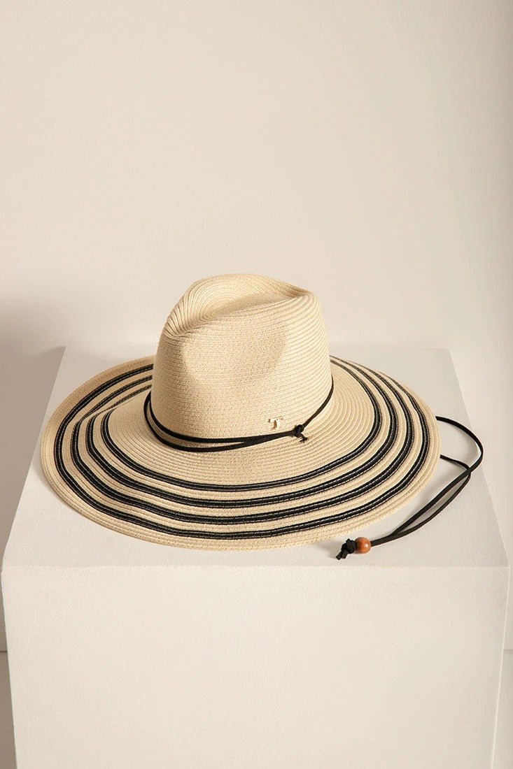 Wide Brim Pava Hat with Internal Strap to Adjust Size - EVAMAIA