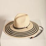 Wide Brim Pava Hat with Internal Strap to Adjust Size - EVAMAIA