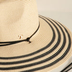 Wide Brim Pava Hat with Internal Strap to Adjust Size - EVAMAIA