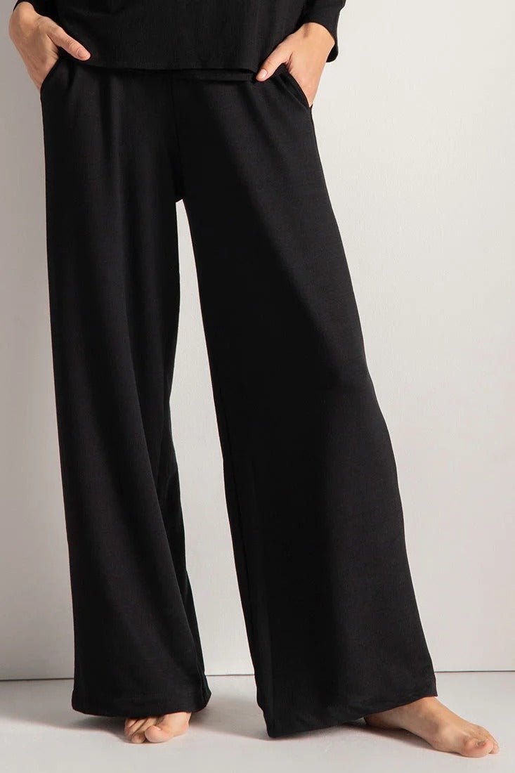 Wide Leg Pants with Pockets - EVAMAIA