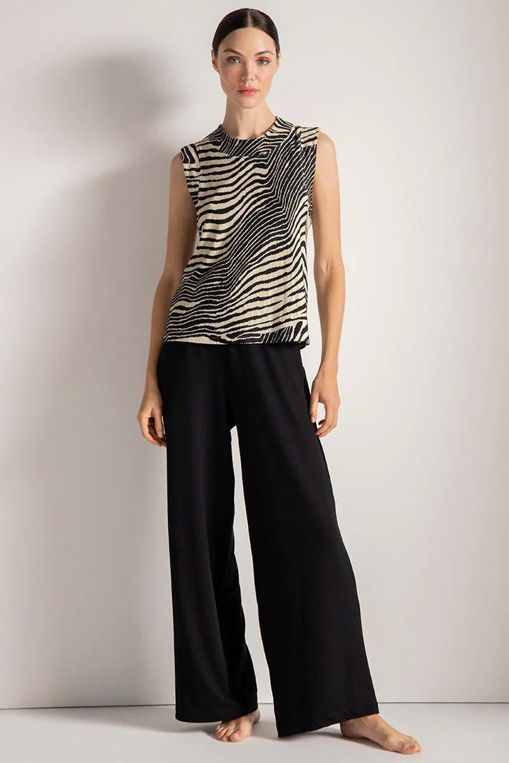Wide Leg Pants with Pockets - EVAMAIA