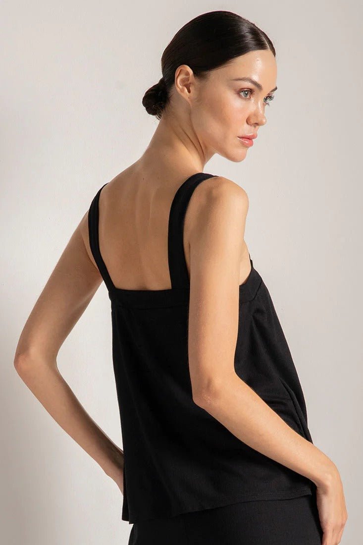 Wide Strap PJ Top with Soft Mesh Support - EVAMAIA