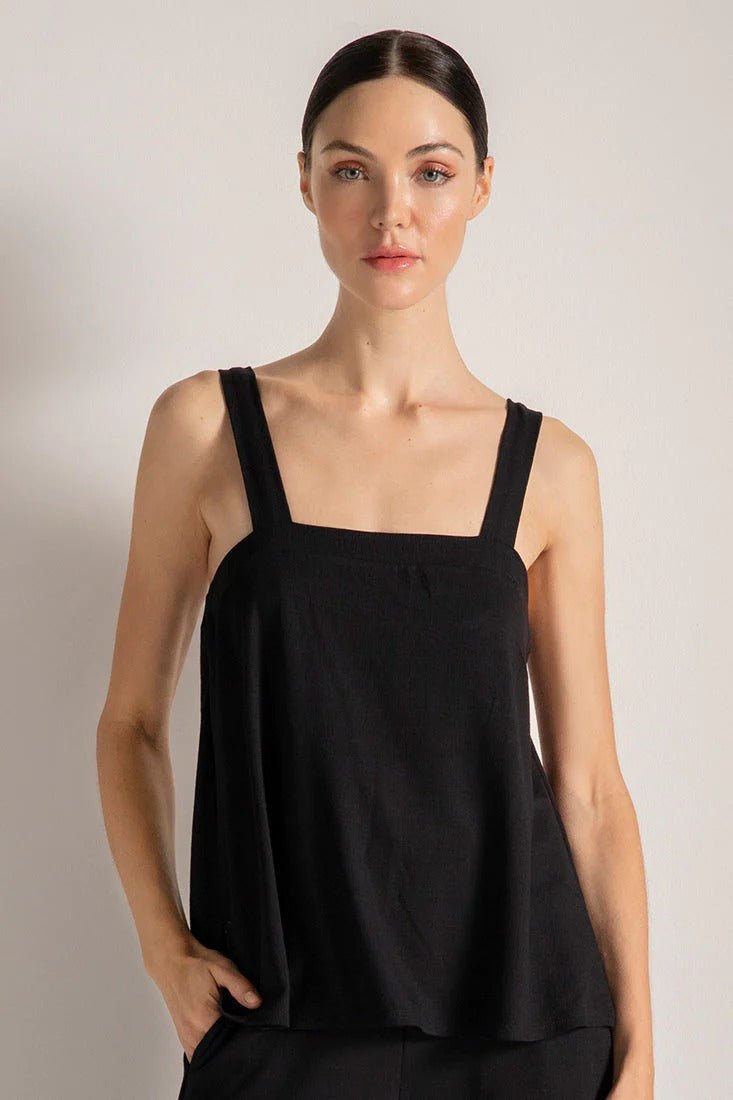 Wide Strap PJ Top with Soft Mesh Support - EVAMAIA