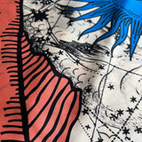 Zodiac Scarf for Pisces close up