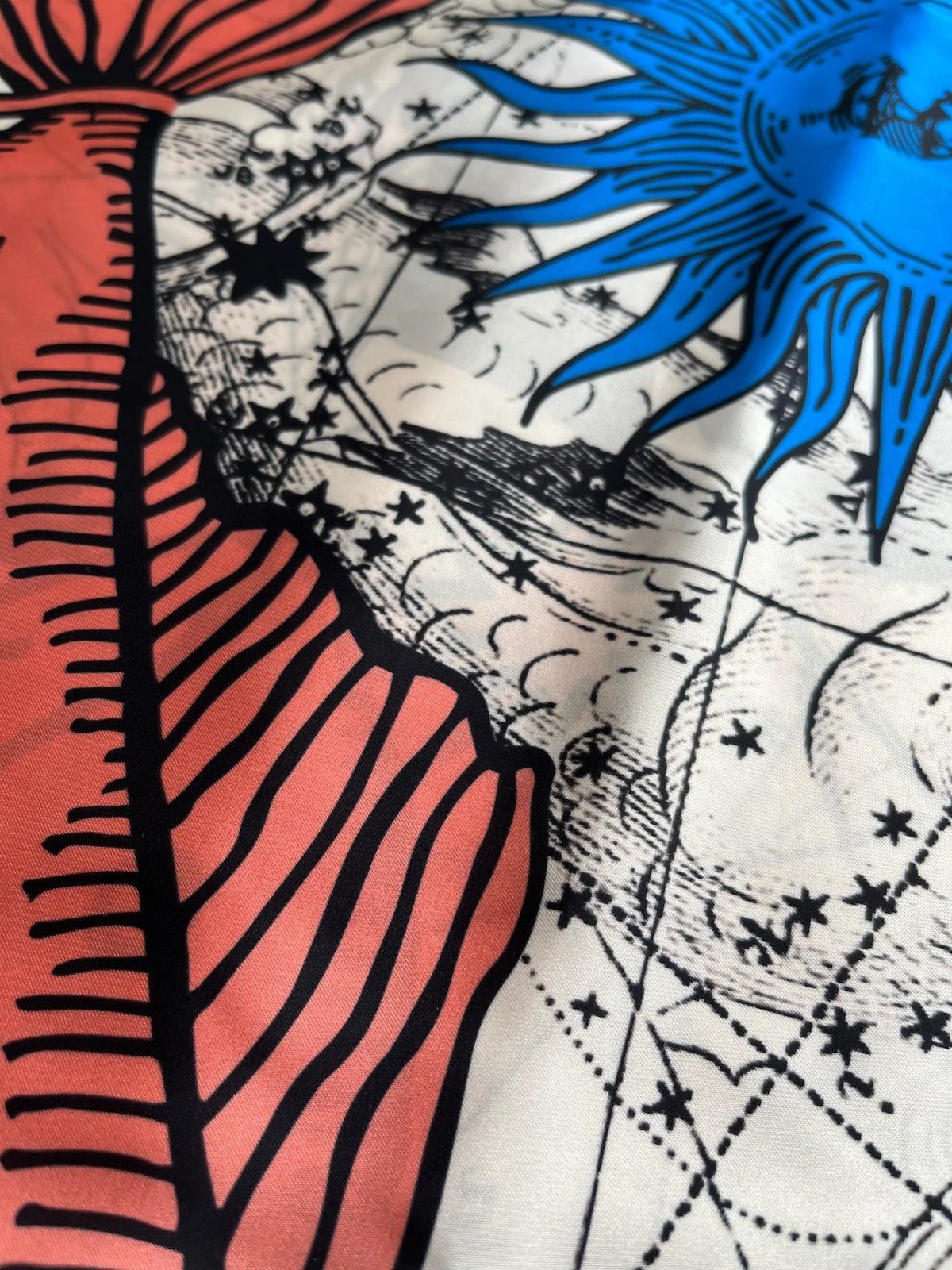Zodiac Scarf for Pisces close up