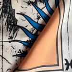 Zodiac Scarf for Pisces close up