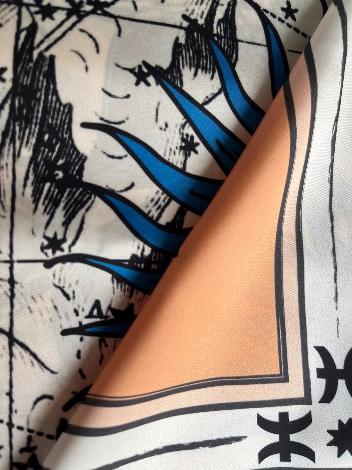 Zodiac Scarf for Pisces close up